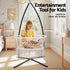 Gardeon Hammock Chair Cotton Swing Chair Outdoor Indoor Cream | Outdoorium