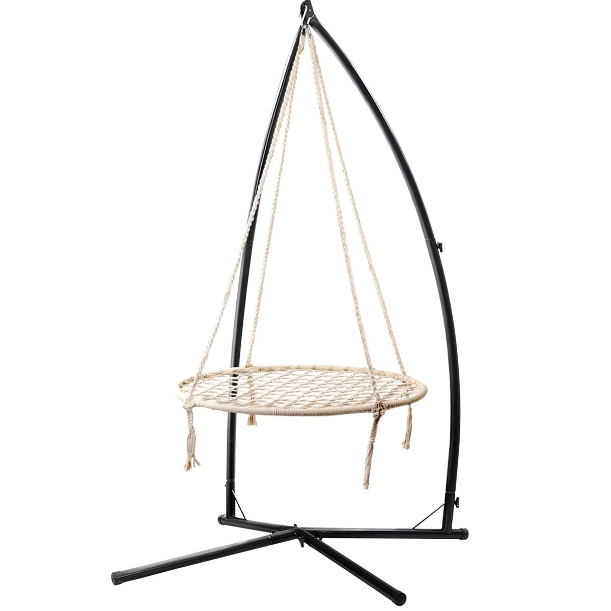 Gardeon Hammock Chair Nest Web Outdoor Swing with Steel Stand 100cm | Furniture > Outdoor