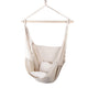Gardeon Hammock Chair Outdoor Camping Hanging Hammocks Cushion Pillow Cream | Home & Garden > Hammocks