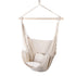 Gardeon Hammock Chair Outdoor Camping Hanging Hammocks Cushion Pillow Cream | Home & Garden > Hammocks