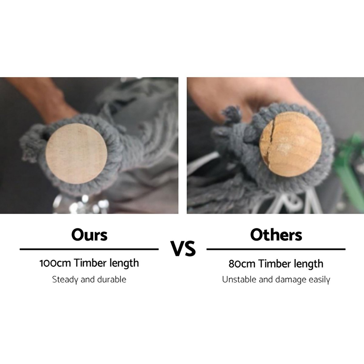 Gardeon Hammock Chair Outdoor Camping Hanging Hammocks Cushion Pillow Cream | Home & Garden > Hammocks