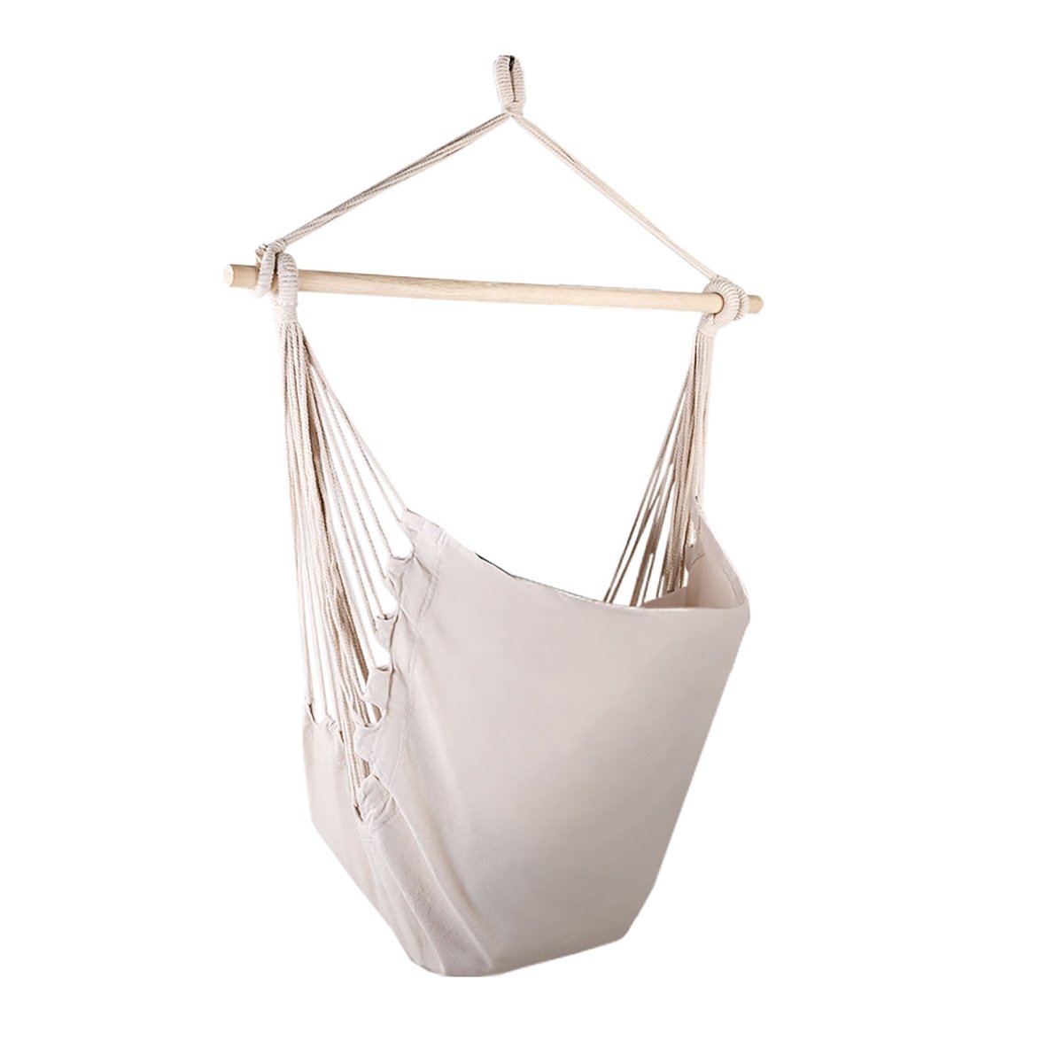 Gardeon Hammock Chair Outdoor Camping Hanging Hammocks Cushion Pillow Cream | Home & Garden > Hammocks