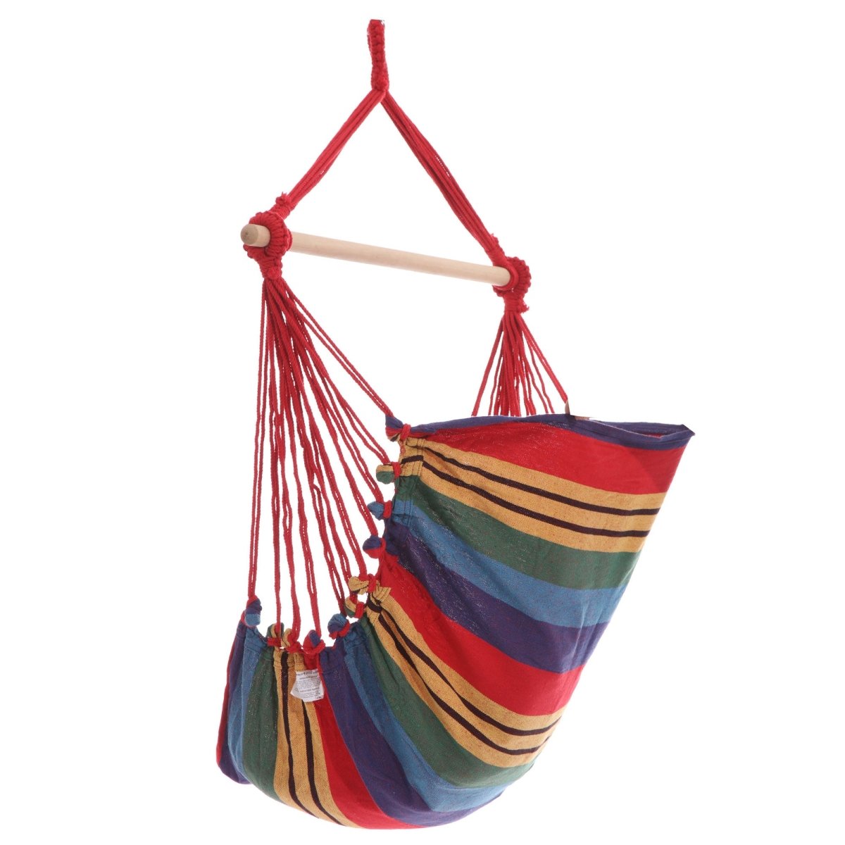 Gardeon Hammock Chair Outdoor Camping Hanging Hammocks Cushion Pillow Rainbow | Home & Garden > Hammocks