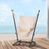 Gardeon Hammock Chair Outdoor Camping Hanging with Stand Cream - Outdoorium