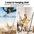Gardeon Hammock Chair Outdoor Camping Hanging with Stand Cream - Outdoorium