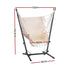 Gardeon Hammock Chair Outdoor Camping Hanging with Stand Cream - Outdoorium