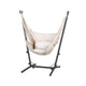 Gardeon Hammock Chair Outdoor Camping Hanging with Stand Cream | Home & Garden > Hammocks