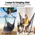 Gardeon Hammock Chair Outdoor Camping Hanging with Stand Grey | Outdoorium