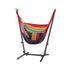 Gardeon Hammock Chair Outdoor Camping Hanging with Stand Rainbow - Outdoorium