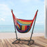 Gardeon Hammock Chair Outdoor Camping Hanging with Stand Rainbow - Outdoorium