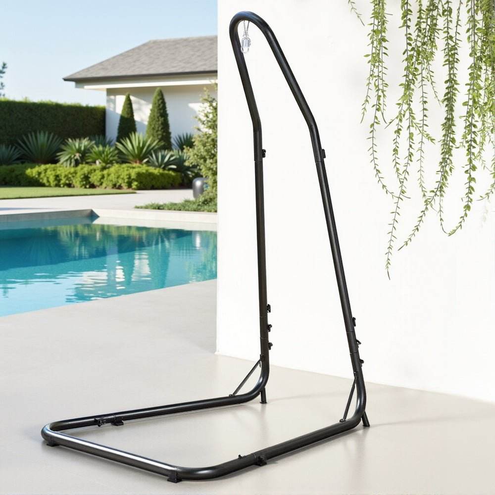 Gardeon Hammock Chair Stand Heavy Duty Steel Frame Black | Outdoorium