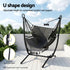 Gardeon Hammock Chair Stand Iron Frame w/ Phone Holder Black | Home & Garden > Hammocks > Hammocks & Accessories