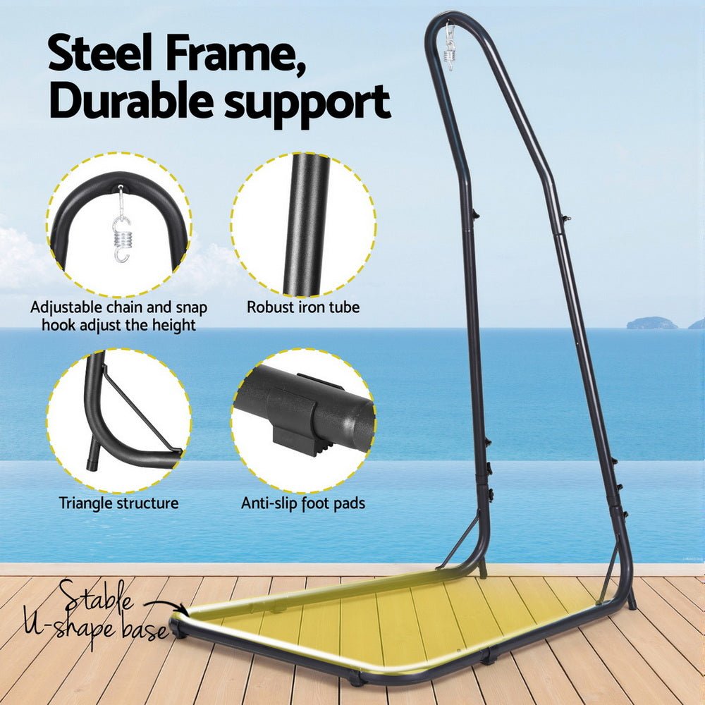 Gardeon Hammock Chair with Heavy Duty Steel Stand | Outdoorium