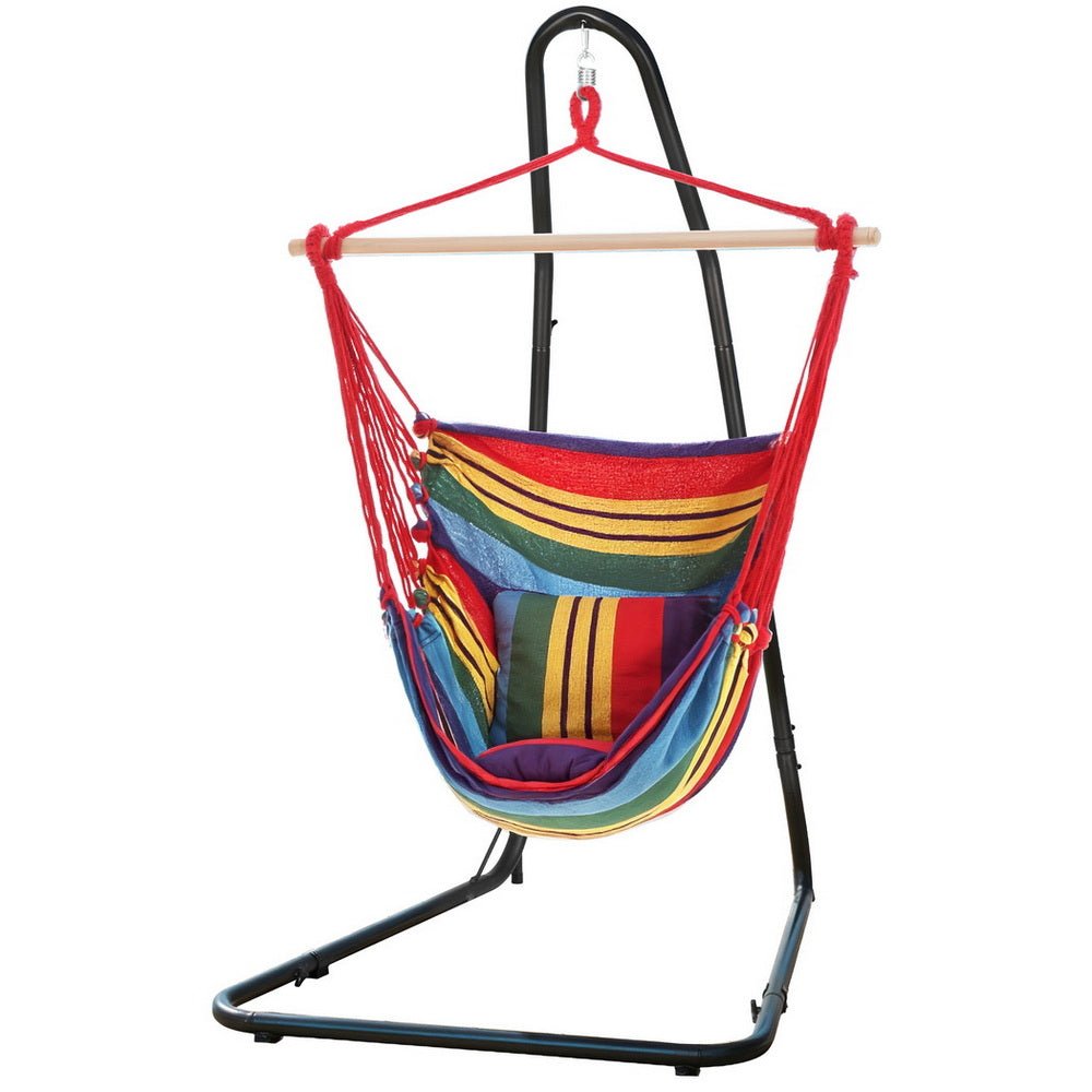 Gardeon Hammock Chair with Heavy Duty Steel Stand | Outdoorium