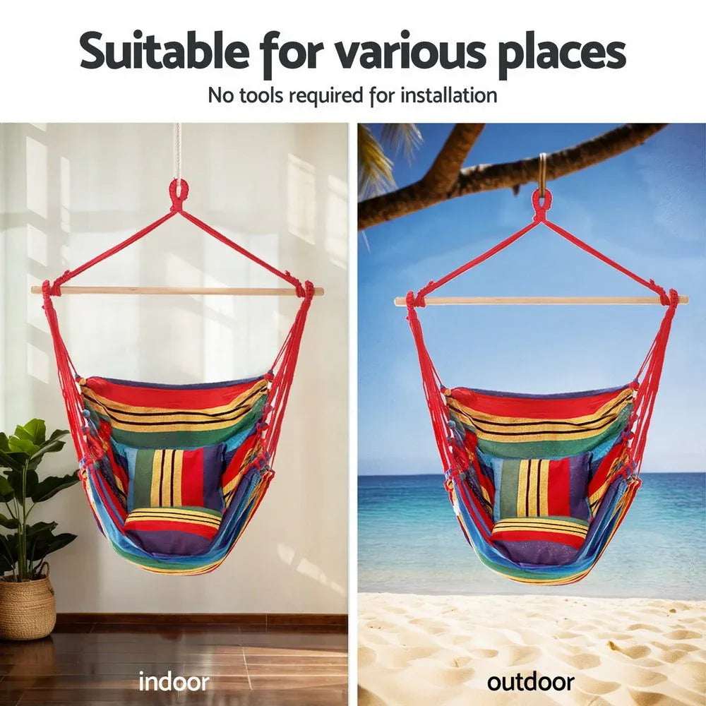 Gardeon Hammock Chair with Heavy Duty Steel Stand | Home & Garden > Hammocks > Hammocks & Accessories