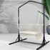 Gardeon Hammock Chair with Stand Macrame Outdoor Garden 2 Seater Cream | Home & Garden Hammocks