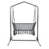 Gardeon Hammock Chair with Stand Macrame Outdoor Garden 2 Seater Grey | Home & Garden > Hammocks