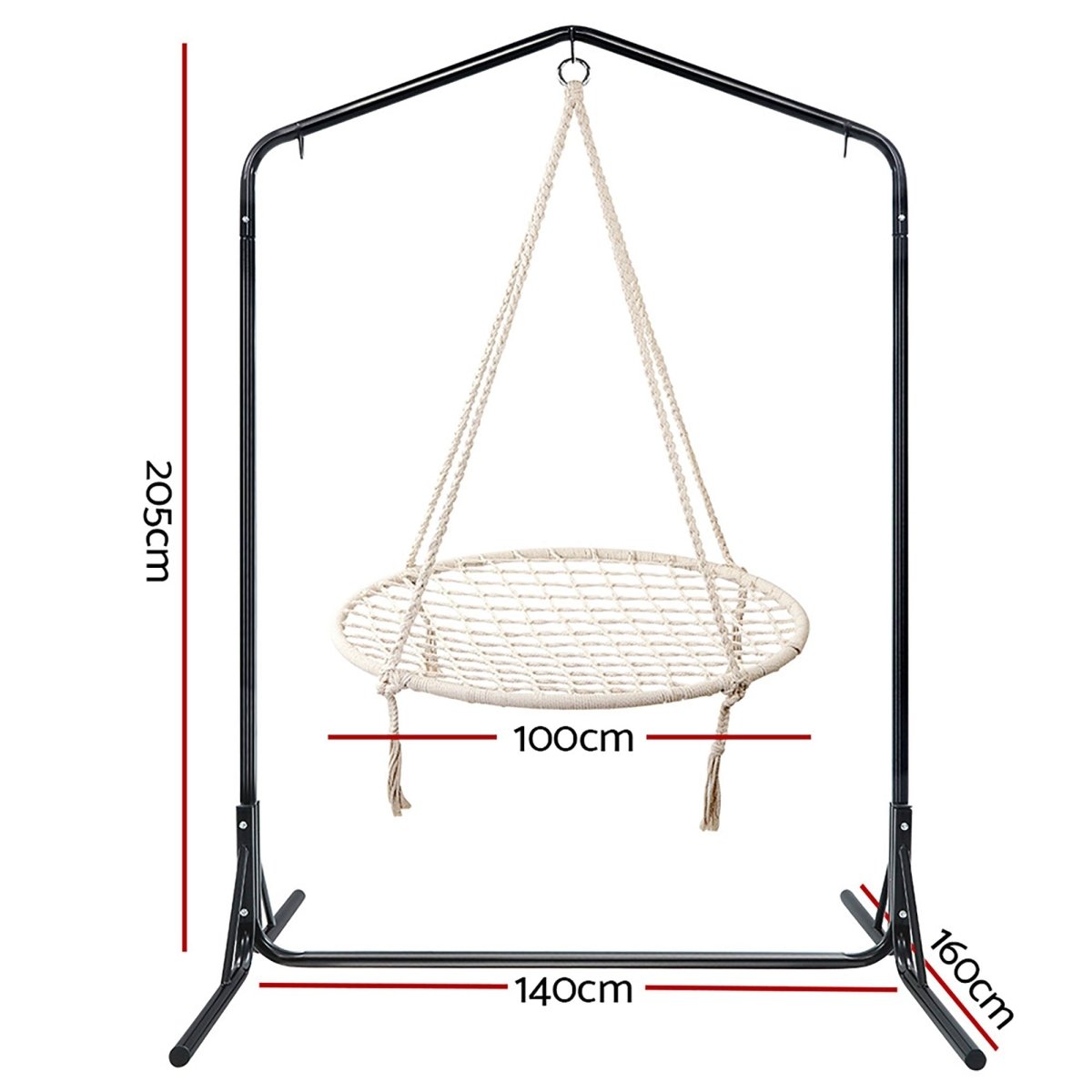 Gardeon Hammock Chair with Stand Nest Web Outdoor Swing 100cm | Home & Garden > Hammocks