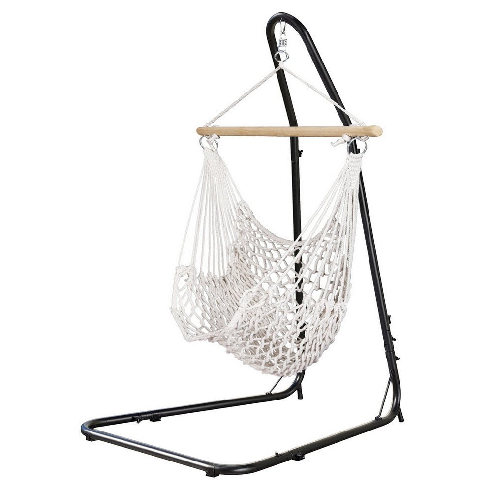 Gardeon Hammock Hanging Chair with Heavy Duty Steel Stand | Outdoorium