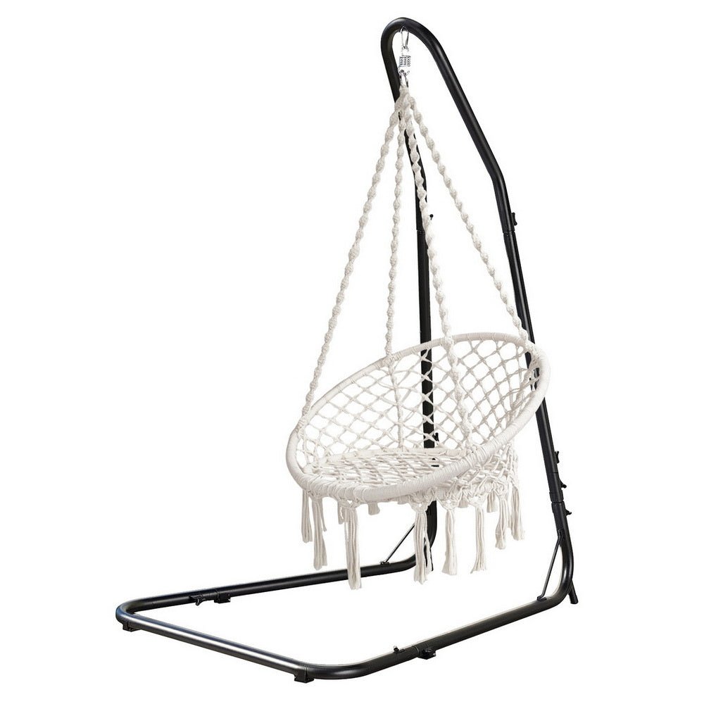 Gardeon Hammock Hanging Chair with Steel Stand | Outdoorium