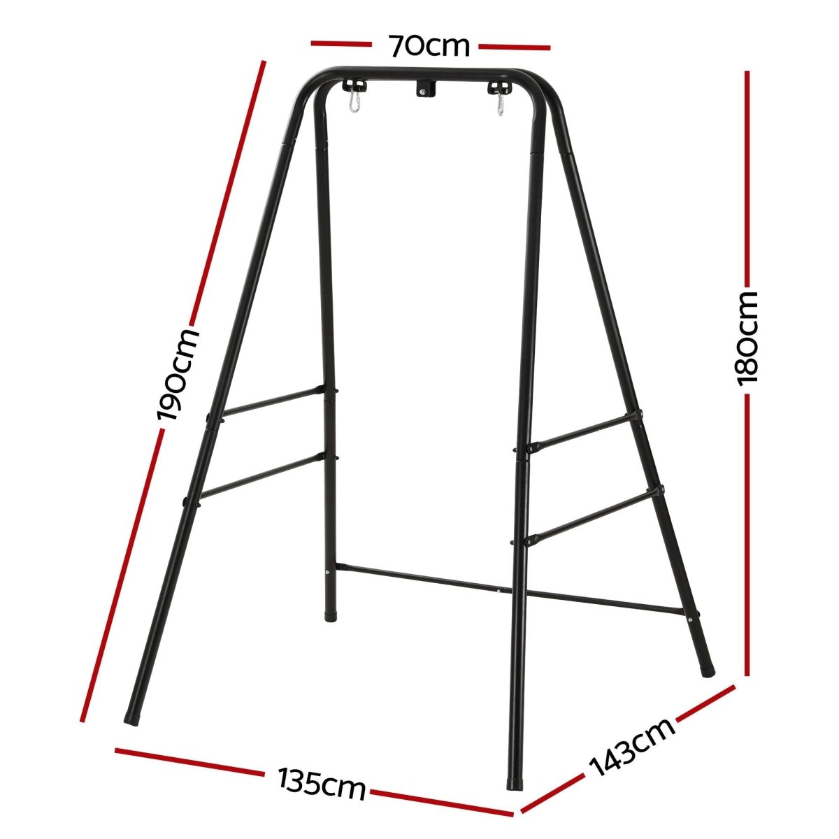Gardeon Hanging Chair Stand 135 x 180cm - Black