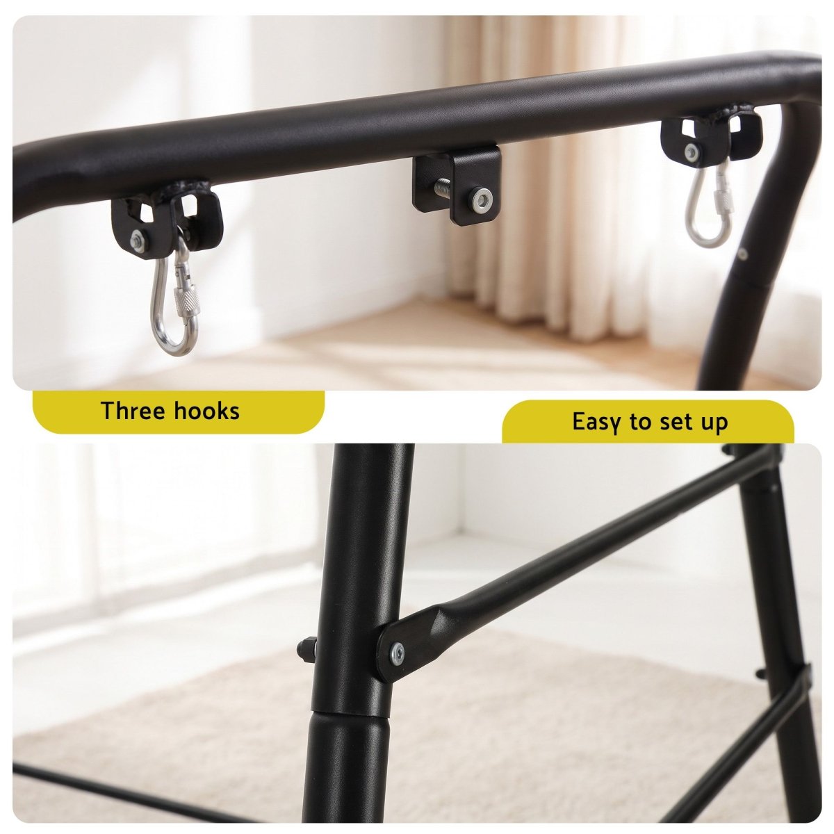 Gardeon Hanging Chair Stand 135 x 180cm - Black