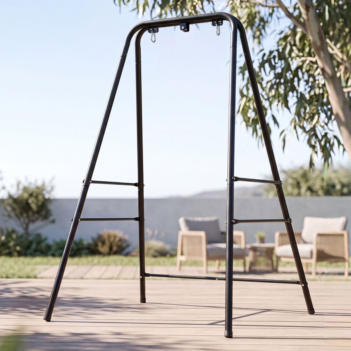 Gardeon Hanging Chair Stand 135 x 180cm - Black