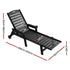 Gardeon HDPE sun loungers with wheels set of 2 black - image 2
