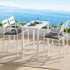 Gardeon Outdoor Bar Set 5-Piece Patio Dining Chairs Aluminium Table Stools White | Furniture > Bar Stools & Chairs > Table & Bar Stools