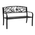 Gardeon Outdoor Bench Seat Garden Steel Outdoor Furniture 3 Seater Park Black | Outdoorium