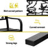 Gardeon Outdoor Bench Seat Garden Steel Outdoor Furniture 3 Seater Park Black | Outdoorium