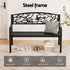 Gardeon Outdoor Bench Seat Garden Steel Outdoor Furniture 3 Seater Park Black | Outdoorium