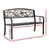 Gardeon Outdoor Bench Seat Garden Steel Outdoor Furniture 3 Seater Park Bronze | Outdoorium
