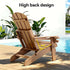 Gardeon Outdoor Chairs Folding Adirondack Beach Chair HDPE Sun Lounge Patio Furniture Garden Brown | Furniture > Outdoor > Outdoor Chairs