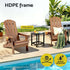 Gardeon Outdoor Chairs Folding Adirondack Beach Chair HDPE Sun Lounge Patio Furniture Garden Brown | Furniture > Outdoor > Outdoor Chairs