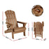 Gardeon Outdoor Chairs Folding Adirondack Beach Chair HDPE Sun Lounge Patio Furniture Garden Brown | Furniture > Outdoor > Outdoor Chairs
