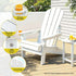 Gardeon Outdoor Chairs Folding Adirondack Beach Chair HDPE Sun Lounge Patio Furniture Garden White | Furniture > Outdoor > Outdoor Chairs