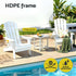 Gardeon Outdoor Chairs Folding Adirondack Beach Chair HDPE Sun Lounge Patio Furniture Garden White | Furniture > Outdoor > Outdoor Chairs