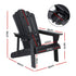 Gardeon Outdoor Chairs HDPE Adirondack Beach Chair Sun Lounge Patio Furniture Garden Black | Outdoorium