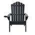 Gardeon Outdoor Chairs HDPE Adirondack Beach Chair Sun Lounge Patio Furniture Garden Black | Outdoorium