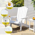 Gardeon Outdoor Chairs HDPE Adirondack Beach Chair Sun Lounge Patio Furniture Garden white | Outdoorium