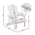 Gardeon Outdoor Chairs HDPE Adirondack Beach Chair Sun Lounge Patio Furniture Garden white | Outdoorium