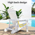 Gardeon Outdoor Chairs HDPE Adirondack Beach Chair Sun Lounge Patio Furniture Garden white | Outdoorium