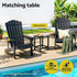 Gardeon Outdoor Coffee Side Table HDPE Desk Patio Furniture Camping Garden Black | Furniture > Outdoor > Outdoor Tables