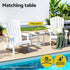 Gardeon Outdoor Coffee Side Table HDPE Desk Patio Furniture Camping Garden White | Outdoorium