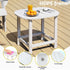 Gardeon Outdoor Coffee Side Table HDPE Desk Patio Furniture Camping Garden White | Outdoorium