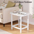Gardeon Outdoor Coffee Side Table HDPE Desk Patio Furniture Camping Garden White | Outdoorium