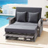 Gardeon Outdoor Day Bed Sun Lounge Setting Wicker Lounger Patio Furniture Grey | Furniture > Sofas > Sofas & Sofa Beds