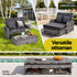 Gardeon Outdoor Day Bed Sun Lounge Setting Wicker Lounger Patio Furniture Grey | Furniture > Sofas > Sofas & Sofa Beds