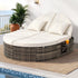 Gardeon Outdoor Day Bed with Retractable Side Trays - Beige